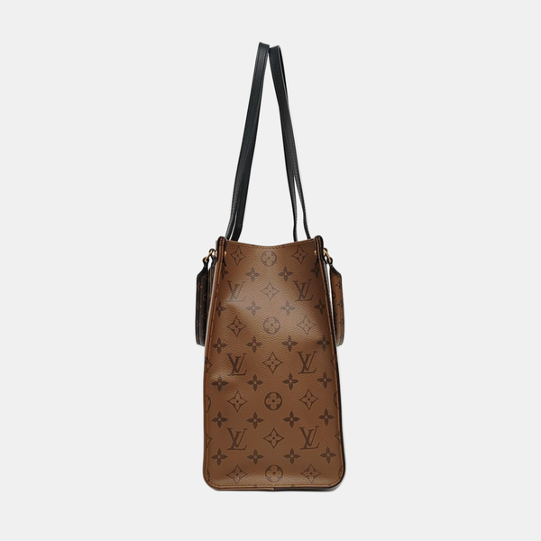 ONTHEGO MM Monogram Coated Canvas Brown