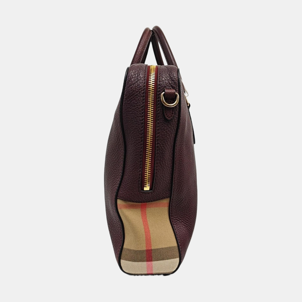 Calfskin Top Handle Bag Purple