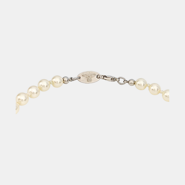 Faux Pearl White Necklace