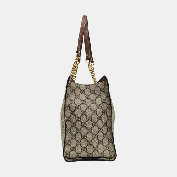 Padlock Medium Monogram Coated Canvas Beige
