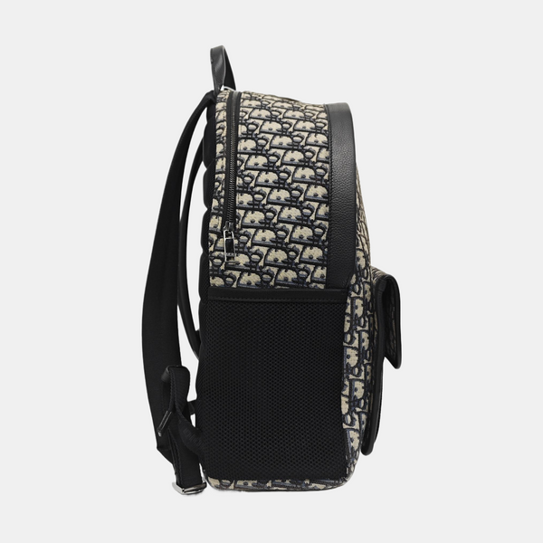 Oblique Canvas Backpack Blue