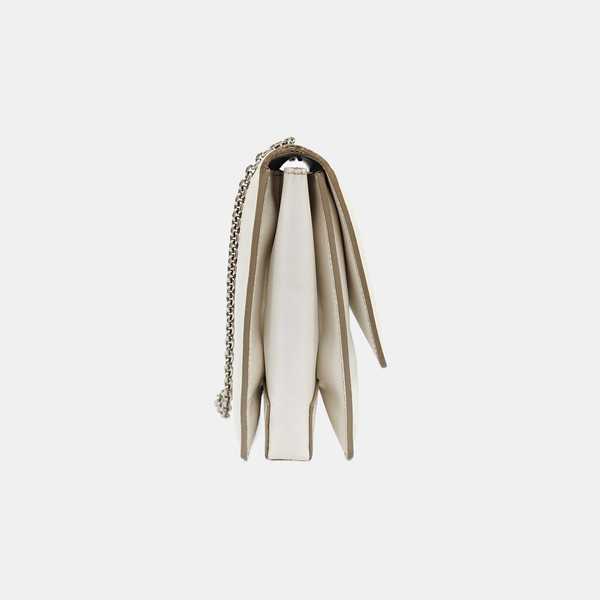 Calfskin Crossbody Bag White