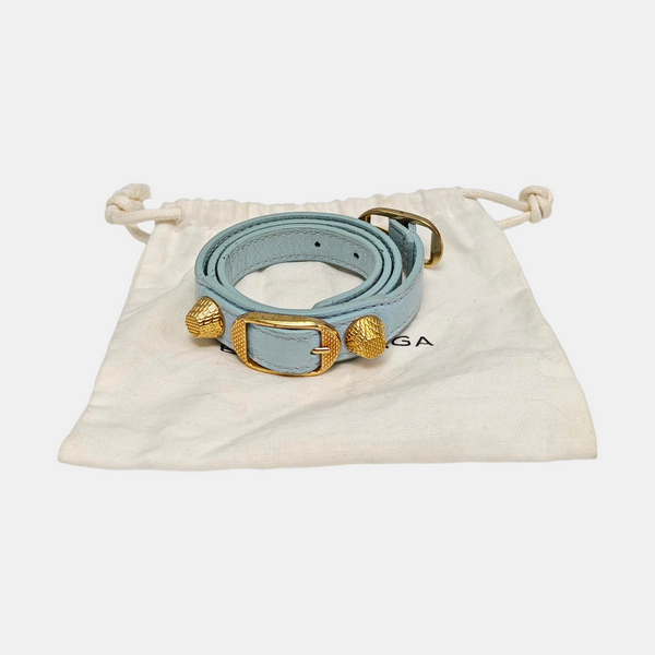 Leather Blue Bangle