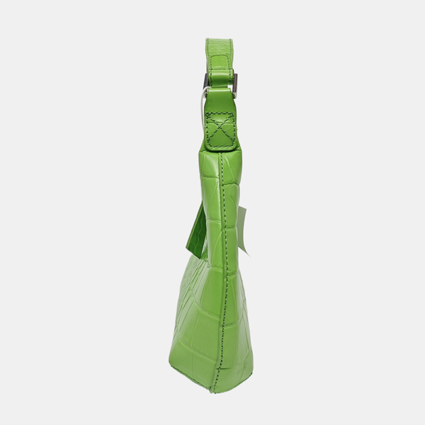 Leather Top Handle Bag Green