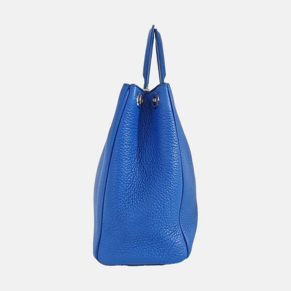 Authenticated pre-owned Diorissimo Calfskin Blue - Tote Bag at Looply