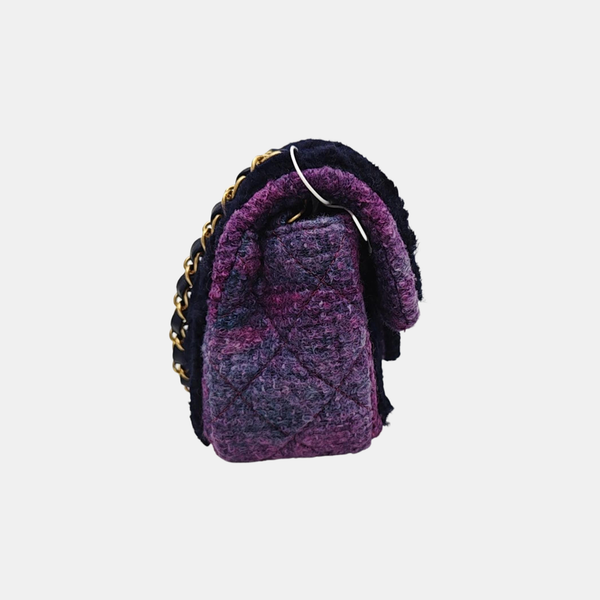 CLASSIC FLAP Mini Quilted Wool Black