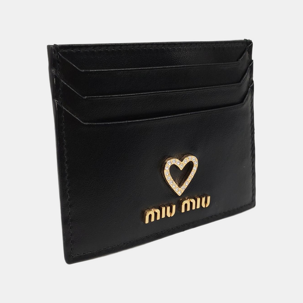 Love Calfskin Black Card Holder