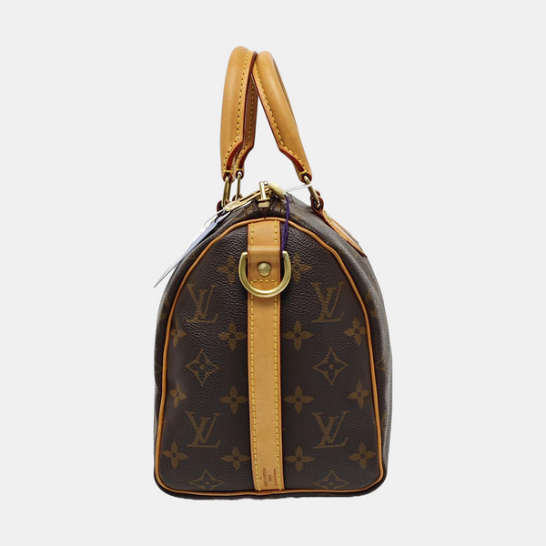 SPEEDY 25 Monogram Coated Canvas Brown