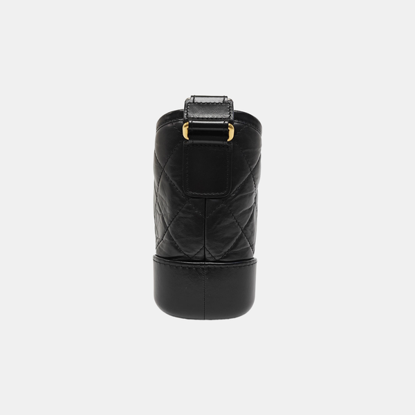 GABRIELLE Small Quilted Vintage Calf Black