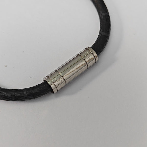 Coated Canvas Black Bangle
