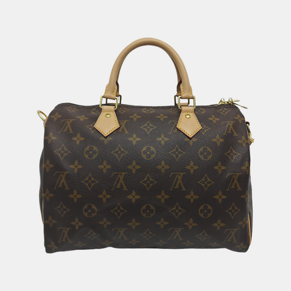 SPEEDY 30 Monogram Coated Canvas Brown