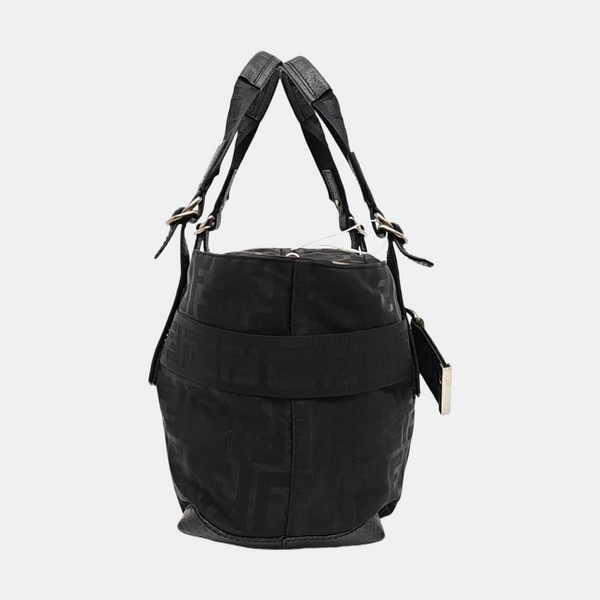 Fabric Top Handle Bag Black