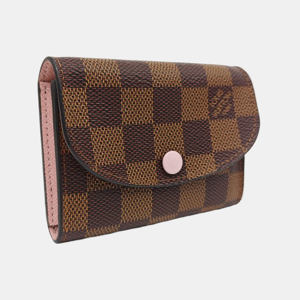 ROSALIE Damier Ebene Coated Canvas Brown Wallet