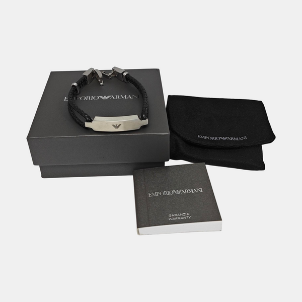 Leather Black Bangle