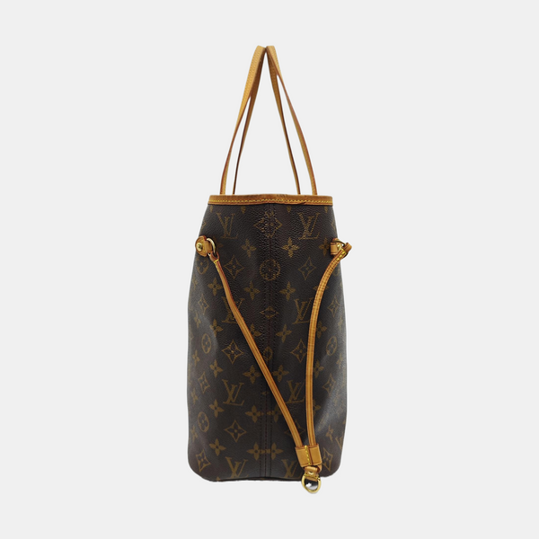 NEVERFULL MM Monogram Coated Canvas Brown