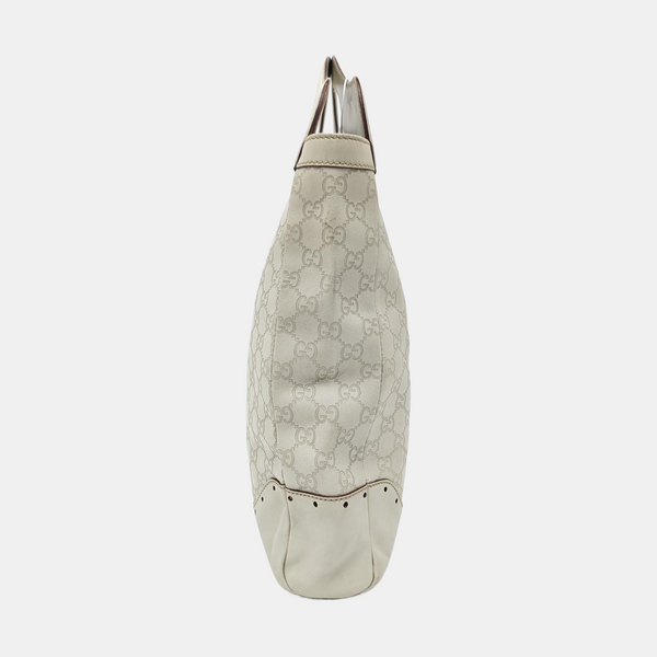 Monogram Calfskin Top Handle Bag White