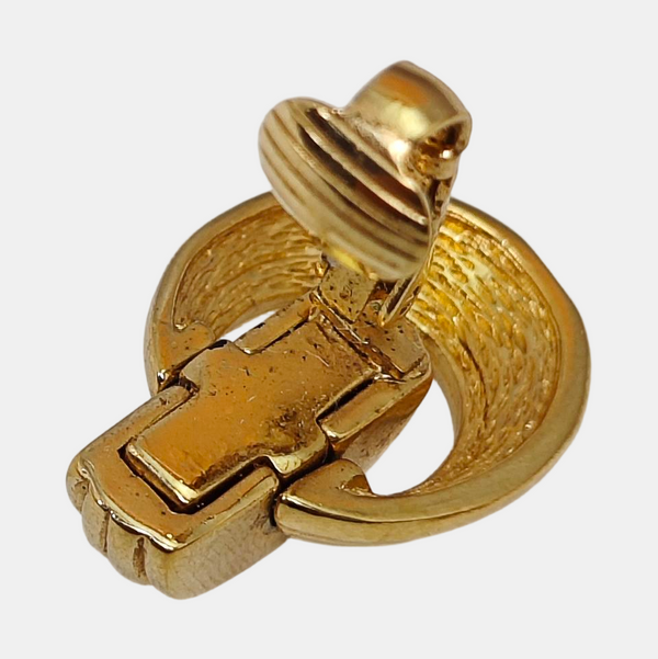 Metal Gold Clip On Earrings