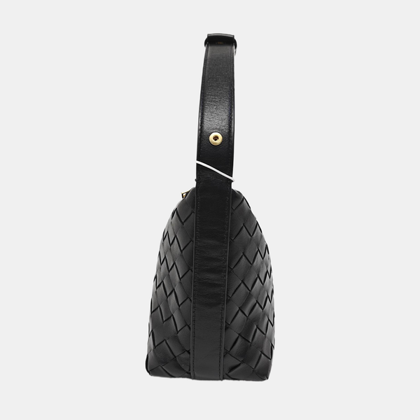 Lambskin Top Handle Bag Black