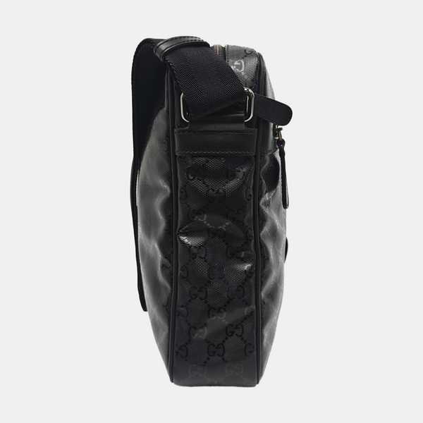 Monogram Coated Canvas Shoulder Bag Black