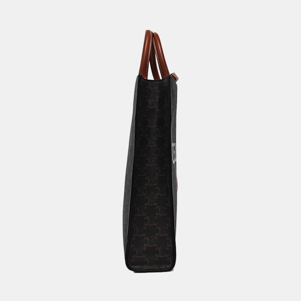 CABAS CELINE Small Coated Canvas Brown