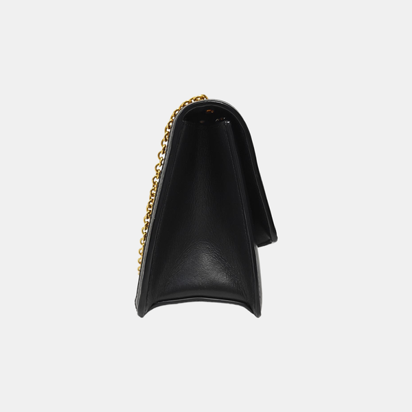 Quilted Calfskin Shoulder Bag Black