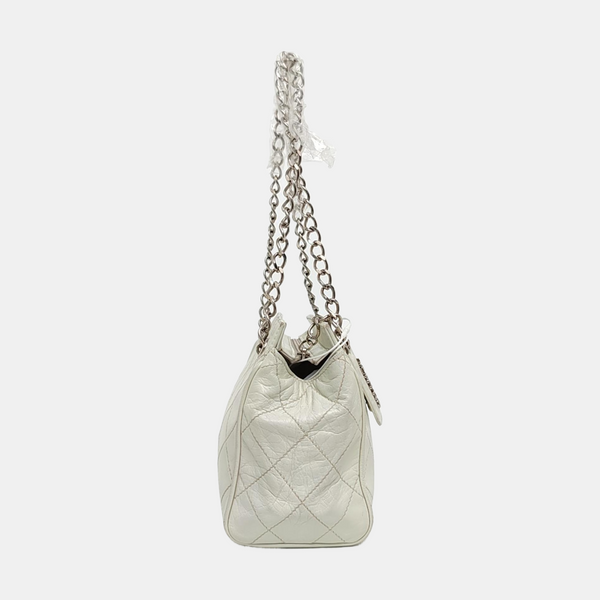 Quilted Lambskin White
