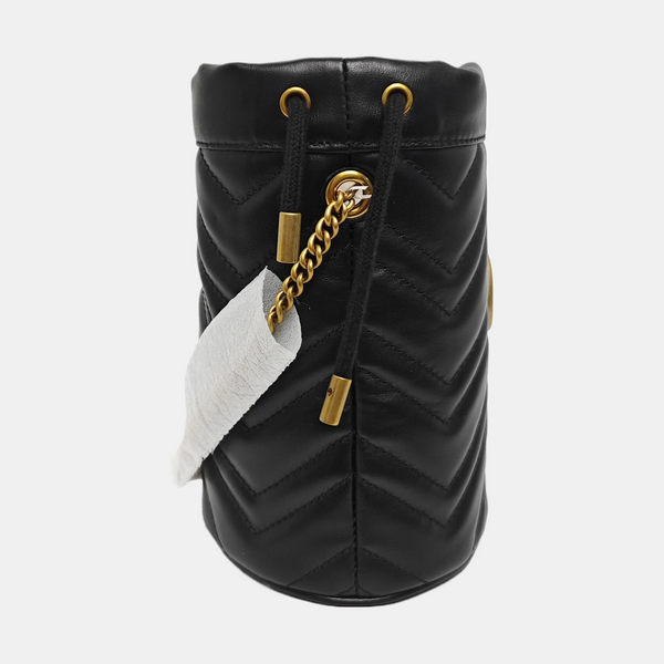 GG Marmont Mini Quilted Calfskin Black