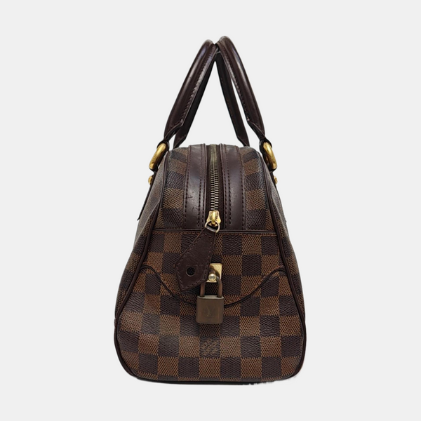 DUOMO Damier Ebene Coated Canvas Brown