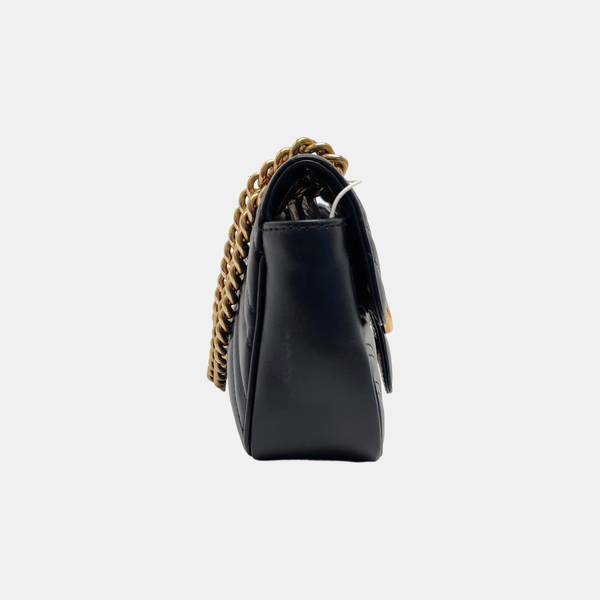 GG Marmont Small Quilted Calfskin Black