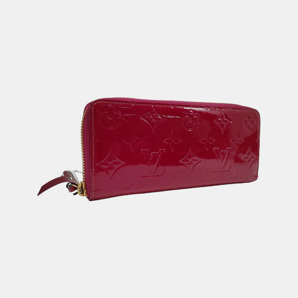 CLÉMENCE Monogram Patent Leather Purple Wallet