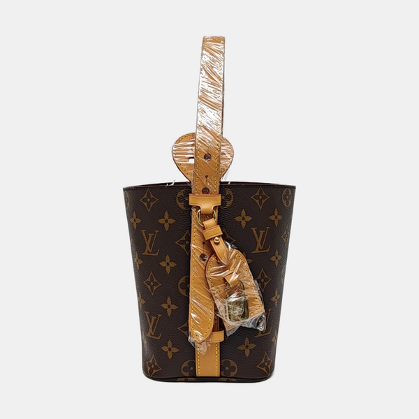 ALL IN BB Monogram Coated Canvas Brown