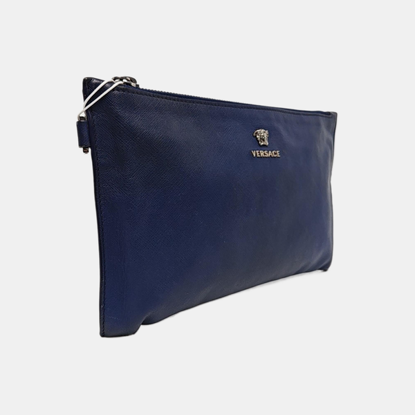 Leather Clutch Blue