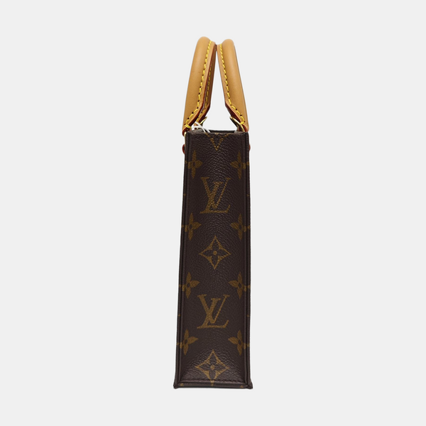 SAC PLAT Mini Monogram Coated Canvas Brown