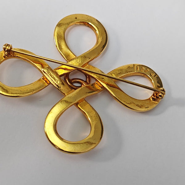 Metal Gold Brooch