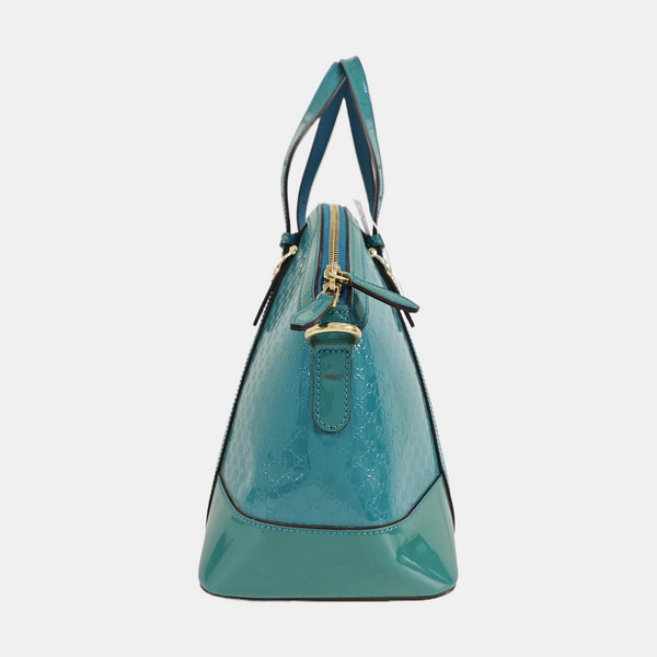 Monogram Patent Leather Shoulder Bag Blue