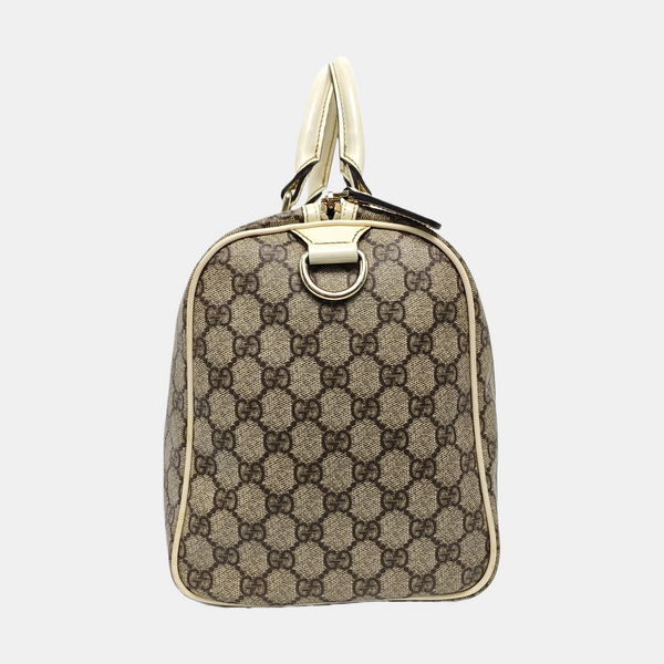 Boston Monogram Coated Canvas Beige