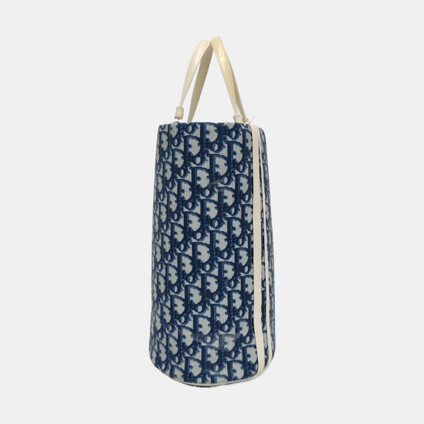 Oblique Coated Canvas Blue