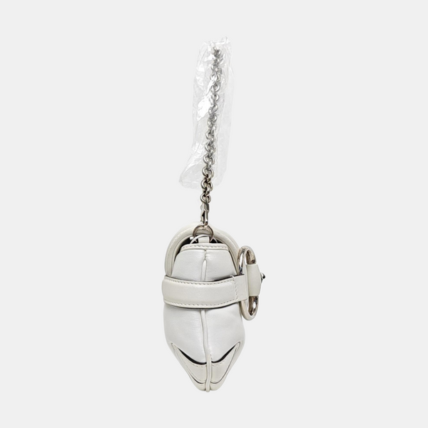 Horsebit Chain Small Lambskin White