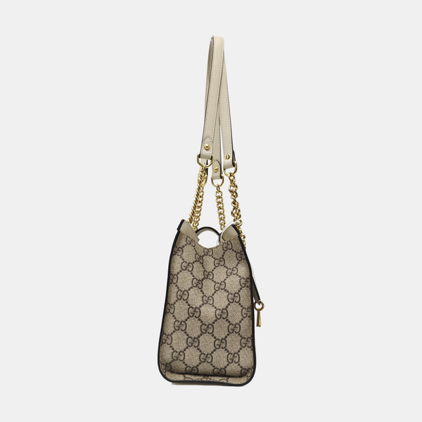 Padlock Small Monogram Coated Canvas Beige