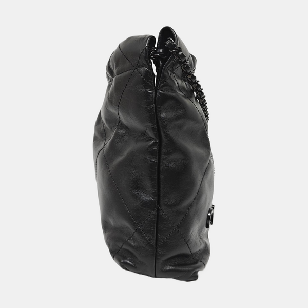 CHANEL 22 Mini Quilted Calfskin Black
