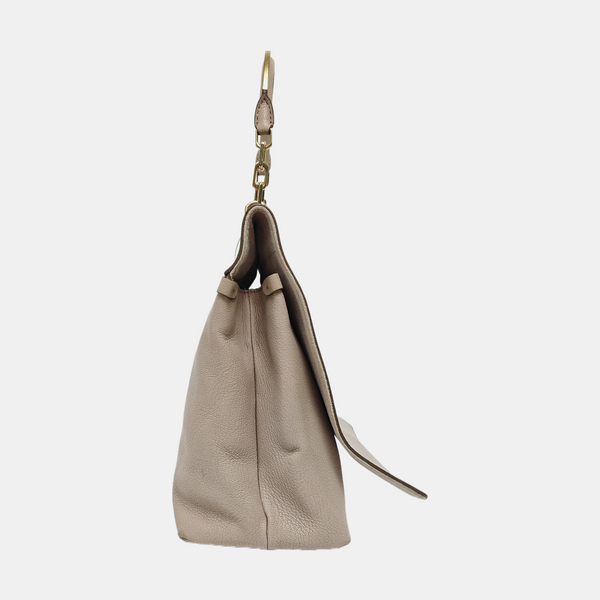 Calfskin Shoulder Bag Beige
