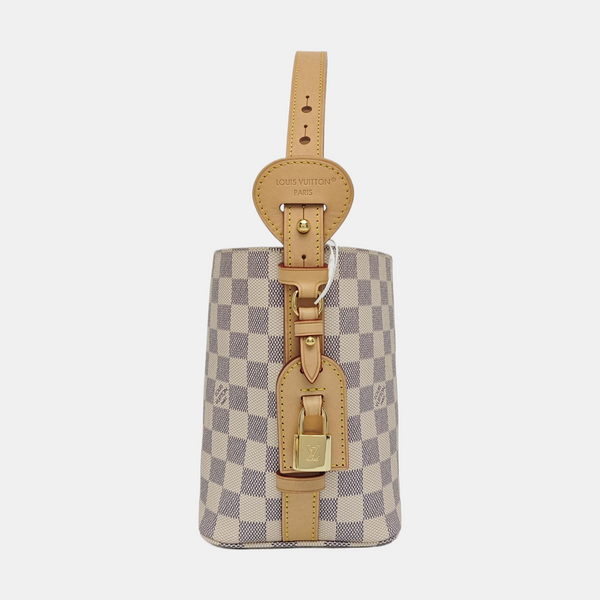 ALL IN PM Damier Azur Coated Canvas White