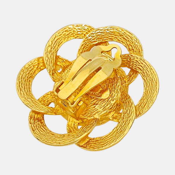 Metal Gold Clip On Earrings