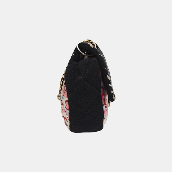 CLASSIC FLAP Mini Quilted Fabric Multicolor