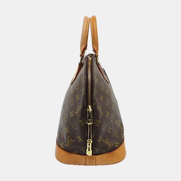 ALMA PM Monogram Coated Canvas Brown