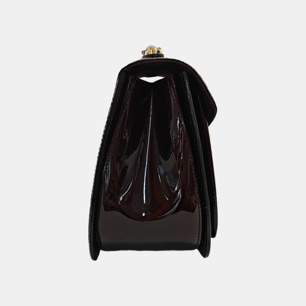 Monogram Patent Leather Shoulder Bag Red