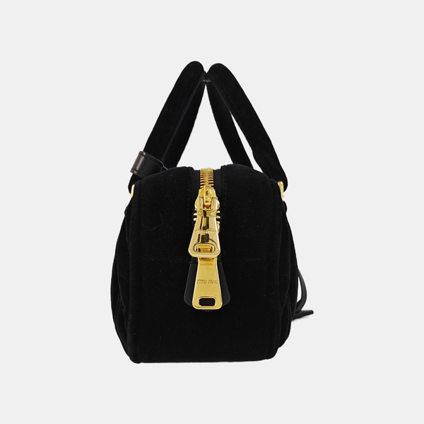 Arcadie Matelassé Small Velvet Black