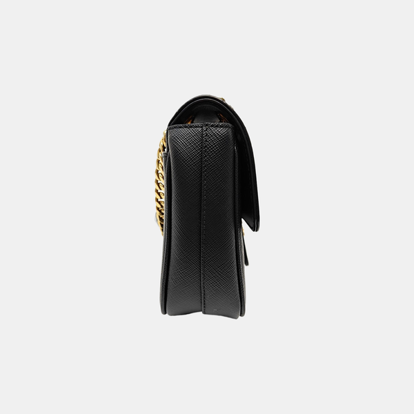 Sidonie Saffiano Calfskin Black
