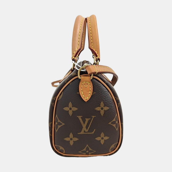 SPEEDY Nano Monogram Coated Canvas Brown