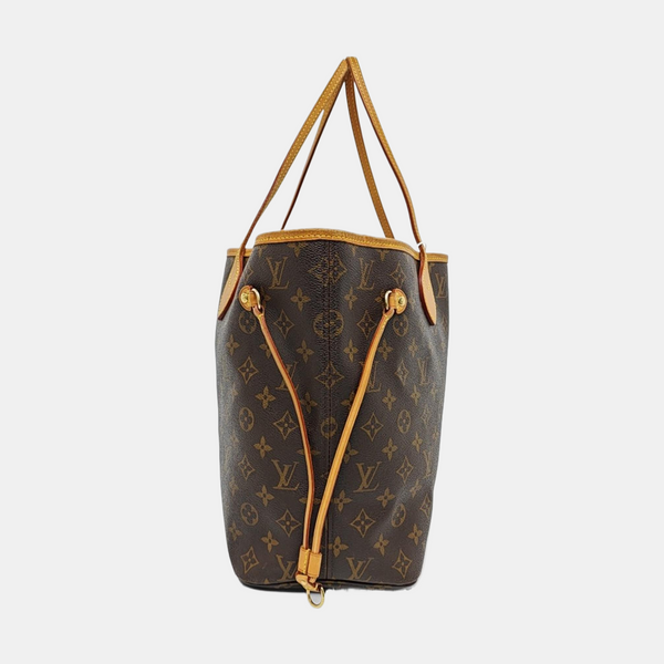 NEVERFULL MM Monogram Coated Canvas Brown